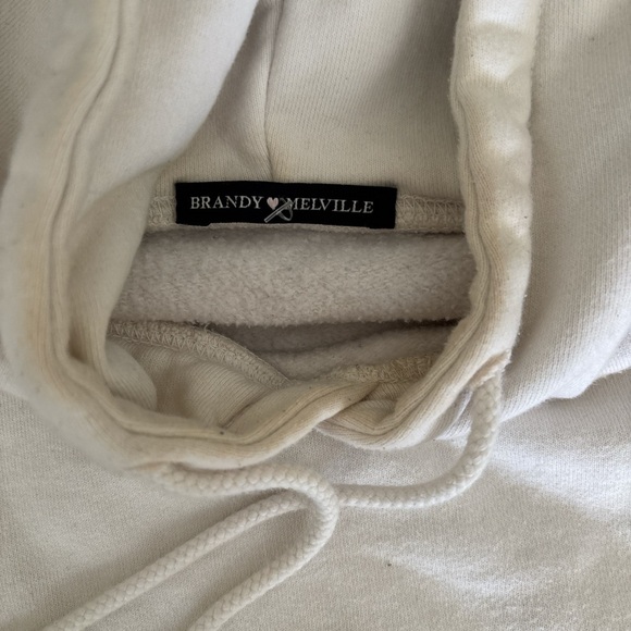 Brandy Melville Cream Hoodie with embroidered little devil - Picture 3 of 3